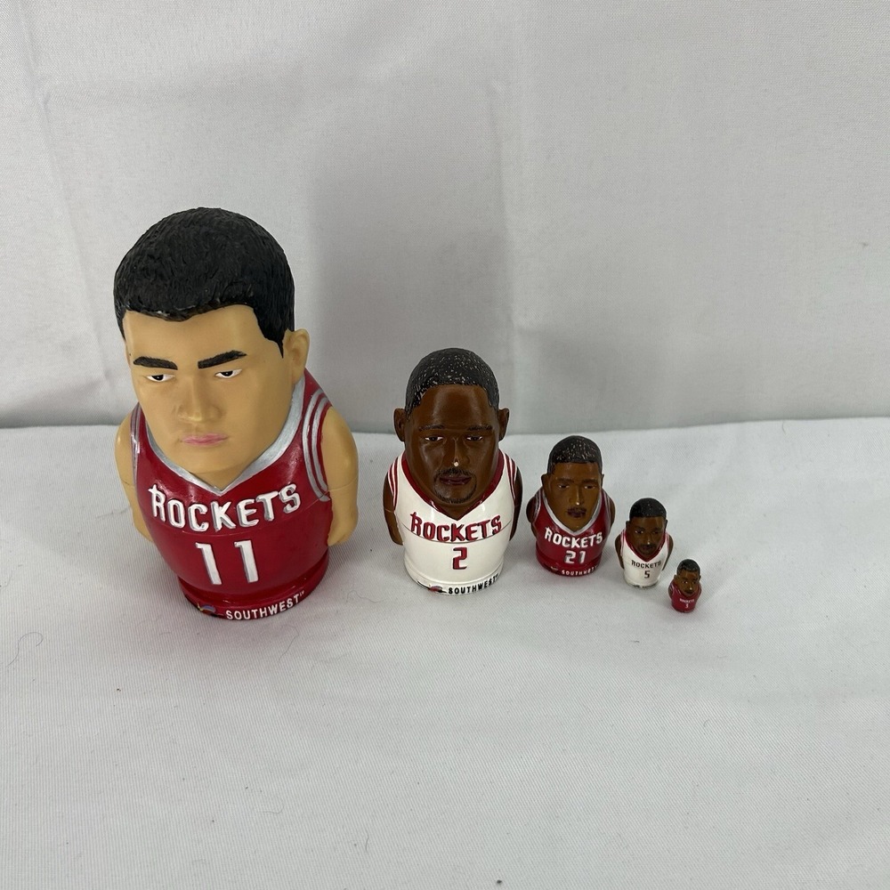 Houston Rockets Nesting Dolls 2003 Yao Taylor Mobley Francis Jackson Egg NBA